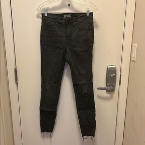 Women's Black Distressed Jeans